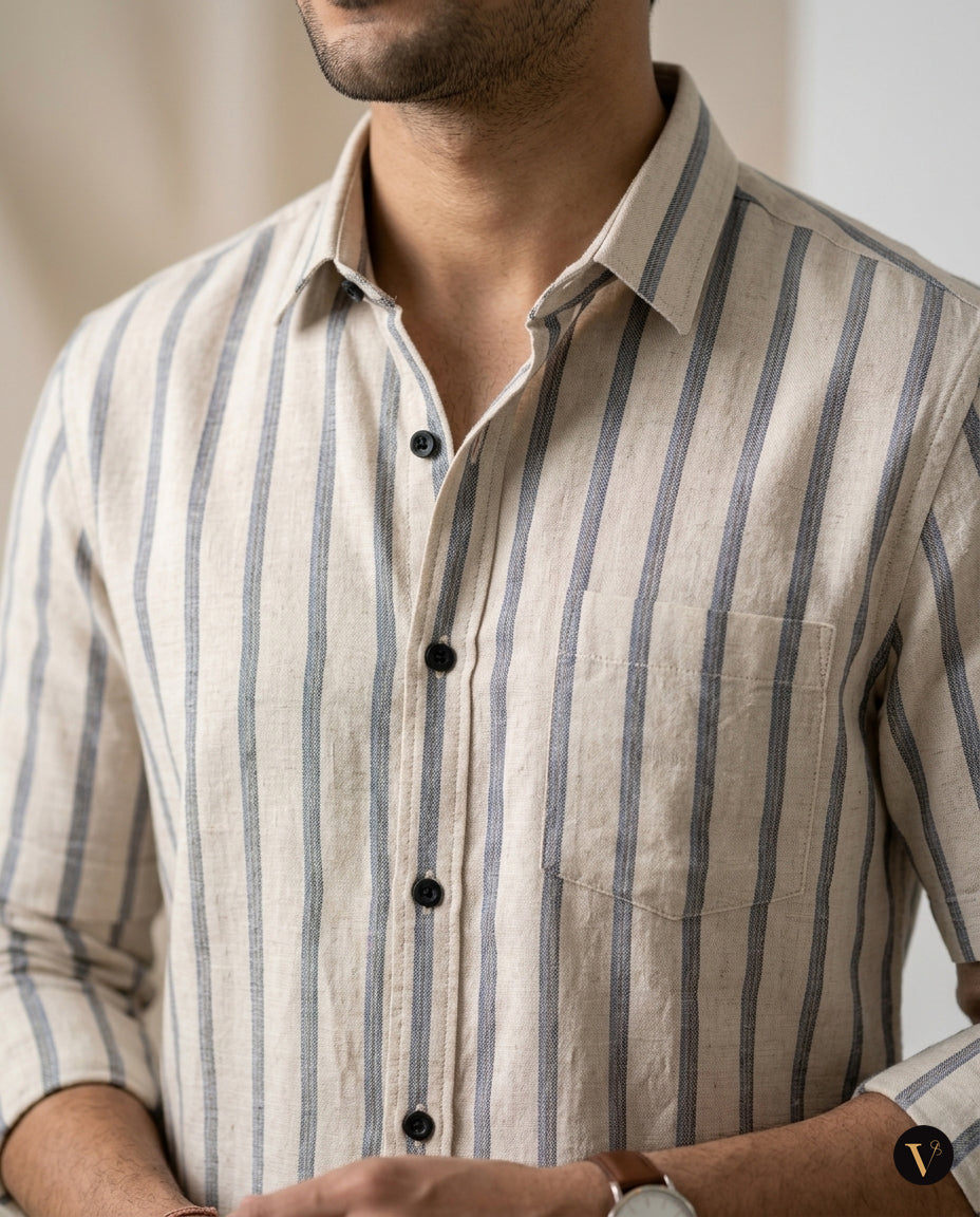 Grid & Grain Striped Mens Shirt