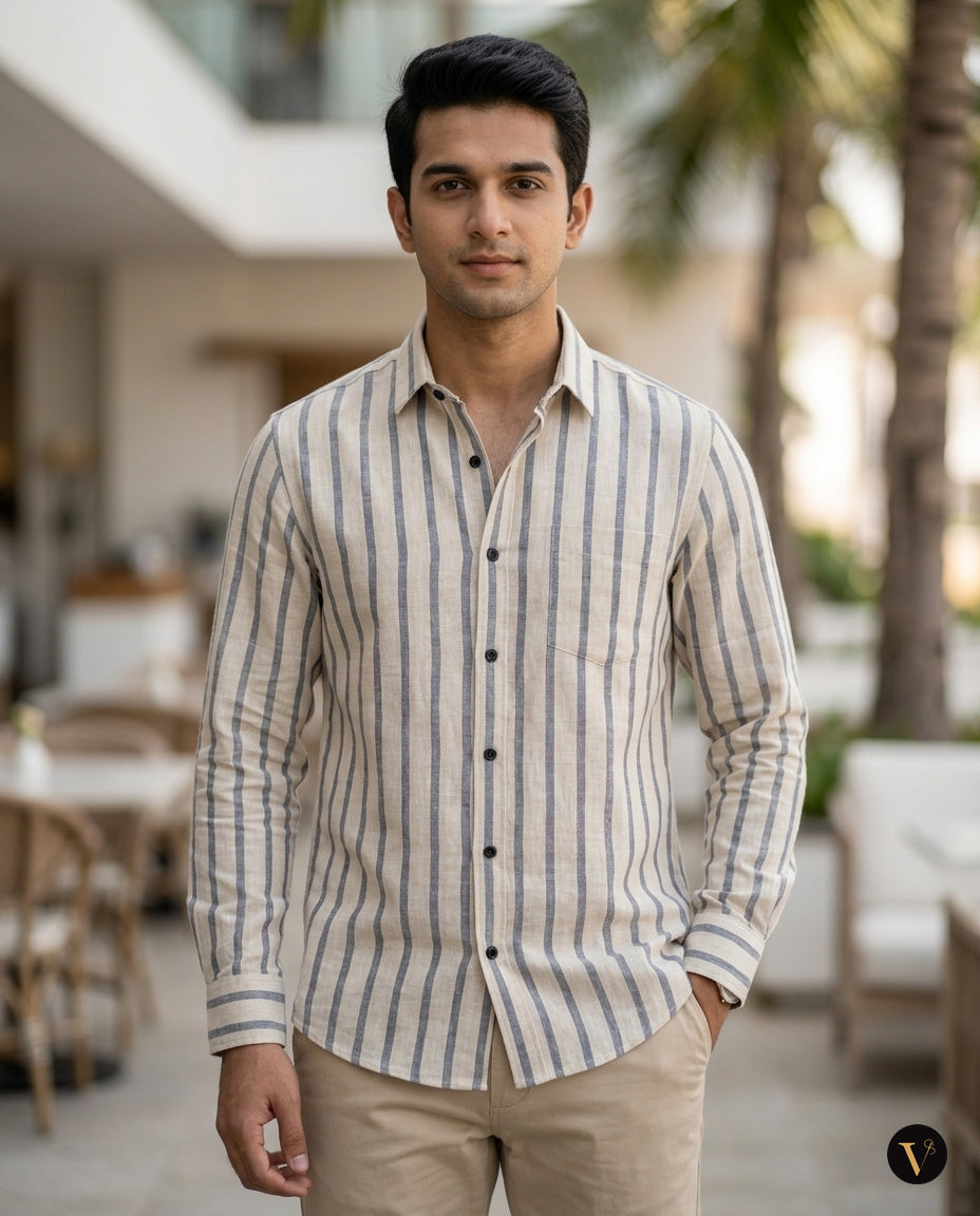 Grid & Grain Striped Mens Shirt