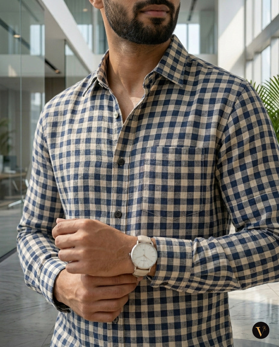 Grid & Grain Gingham Mens Shirt